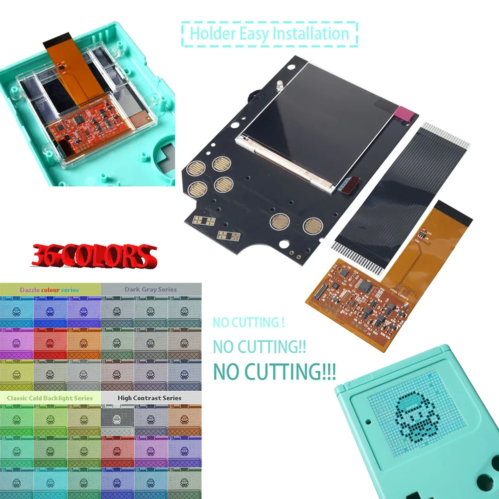 FUNNYPLAYING DMG RETRO PIXEL IPS LCD SCREEN KIT HIGH LIGHT