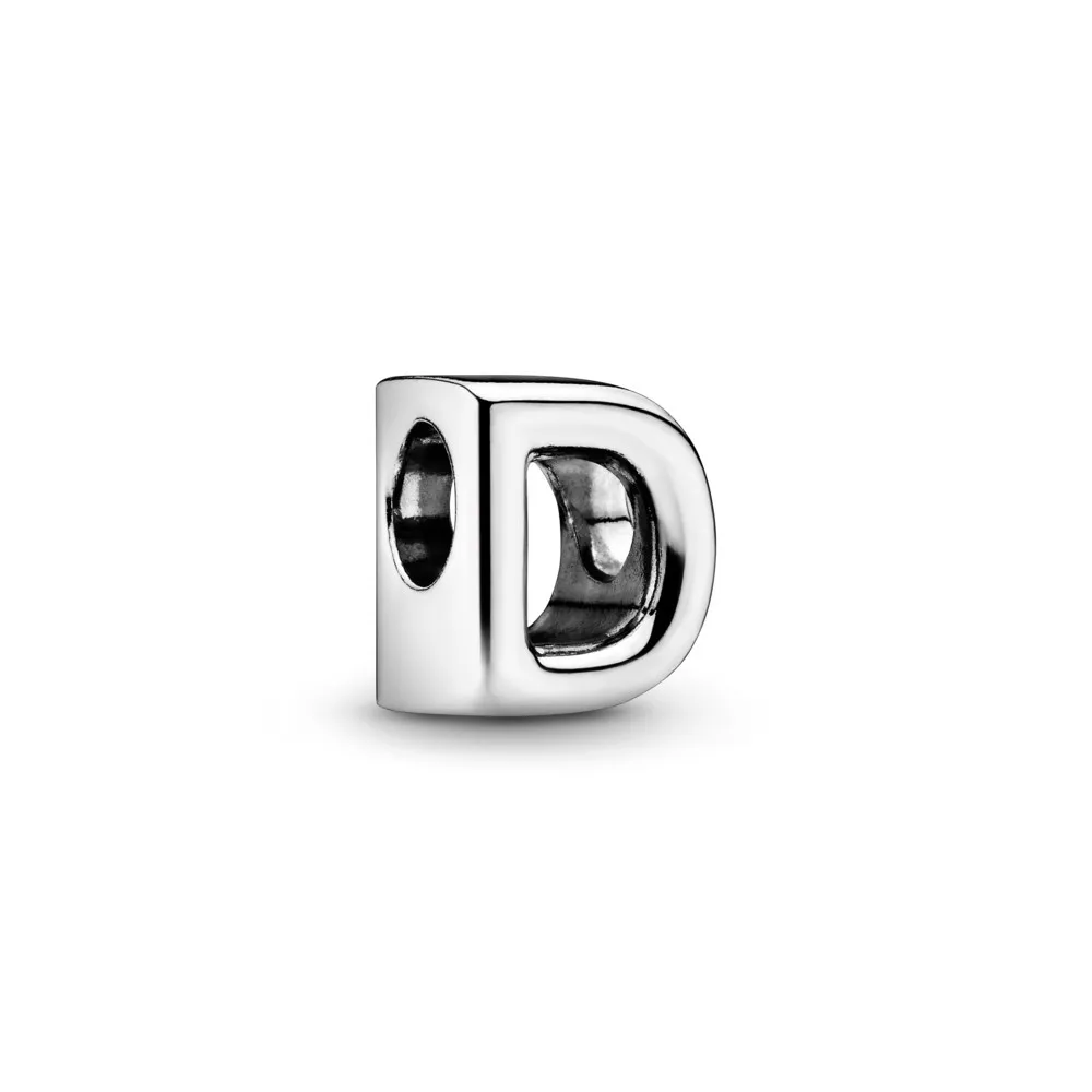 Silver 925 Plated 26 Letter A-Z Charm Fine Beads Fit Original Pandora Charms Silver Bracelet Accessories DIY Jewelry For Women