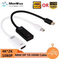 4K MINI DP TO HDMI Cable Mini Displayport To HDMI-compatible Cable 4k 1080P TV Projector Projetor DP 1.4 Display Port Converter