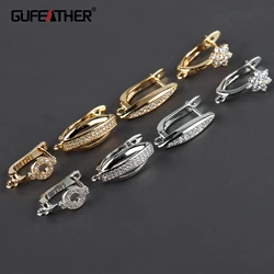 GUFEATHER M858, accessori per gioielli, pass REACH,nickel free, oro 18k rodiato, rame, ganci chiusura, creazione di gioielli, 10 pz/lotto