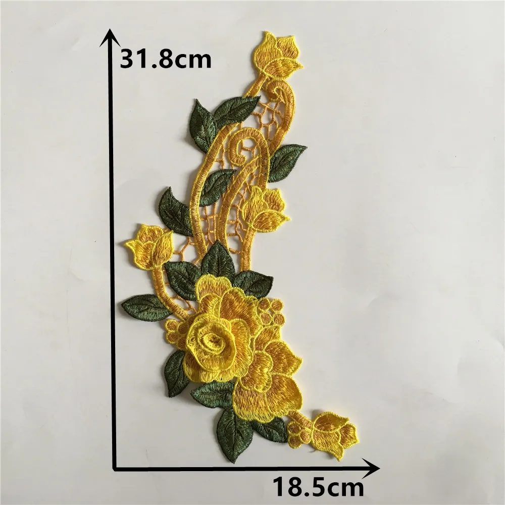 High Quality 3D Three-dimensional Flower Lace Collar Embroidery Lace Fabric Sewing Decoration Clothes Applique Accessories