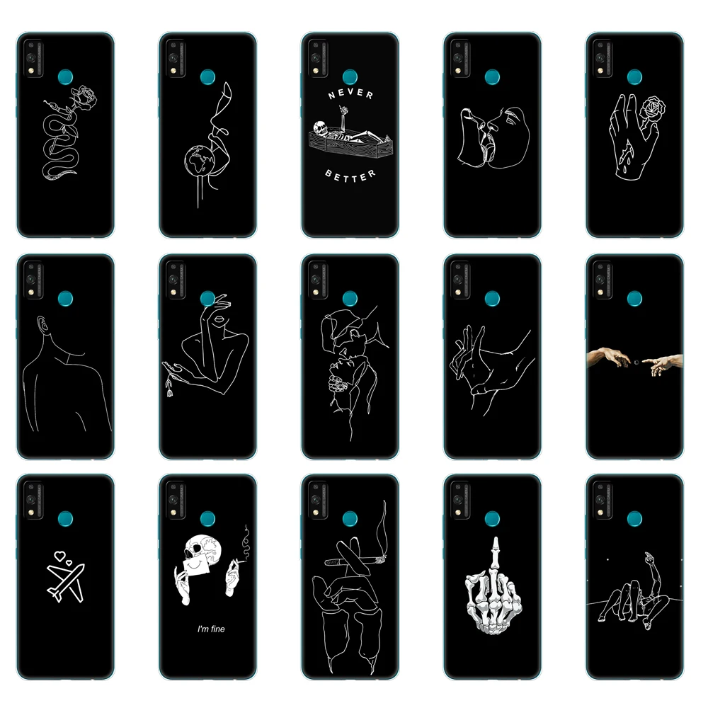 For honor 9x lite Case Silicon Soft TPU Back Phone Cover For huawei Honor 9X lite Case 6.5 inch Protective coque etui bumper