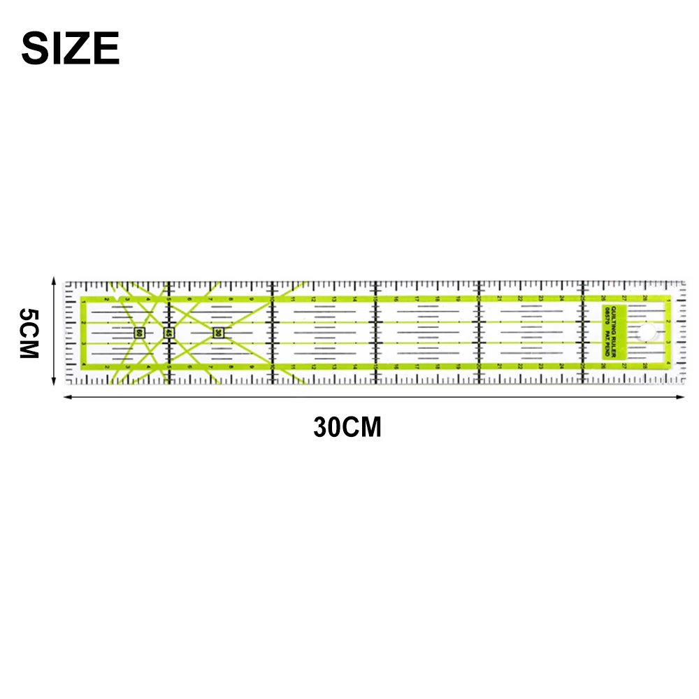 FLRHSJX 5*30cm Quilting Ruler Acrylic Patchwork Ruler with Grid Lines Tailor Yardstick Cutting Sewing Ruler Sewing Accessories