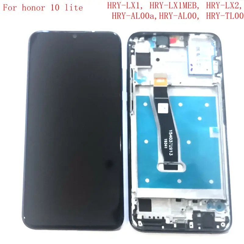 HRY-LX1 For Huawei Honor 10 lite lcd screen digitizer touch glass frame  full honor 10lite screen HRY-LX1MEB HRY-LX2 HRY-AL00