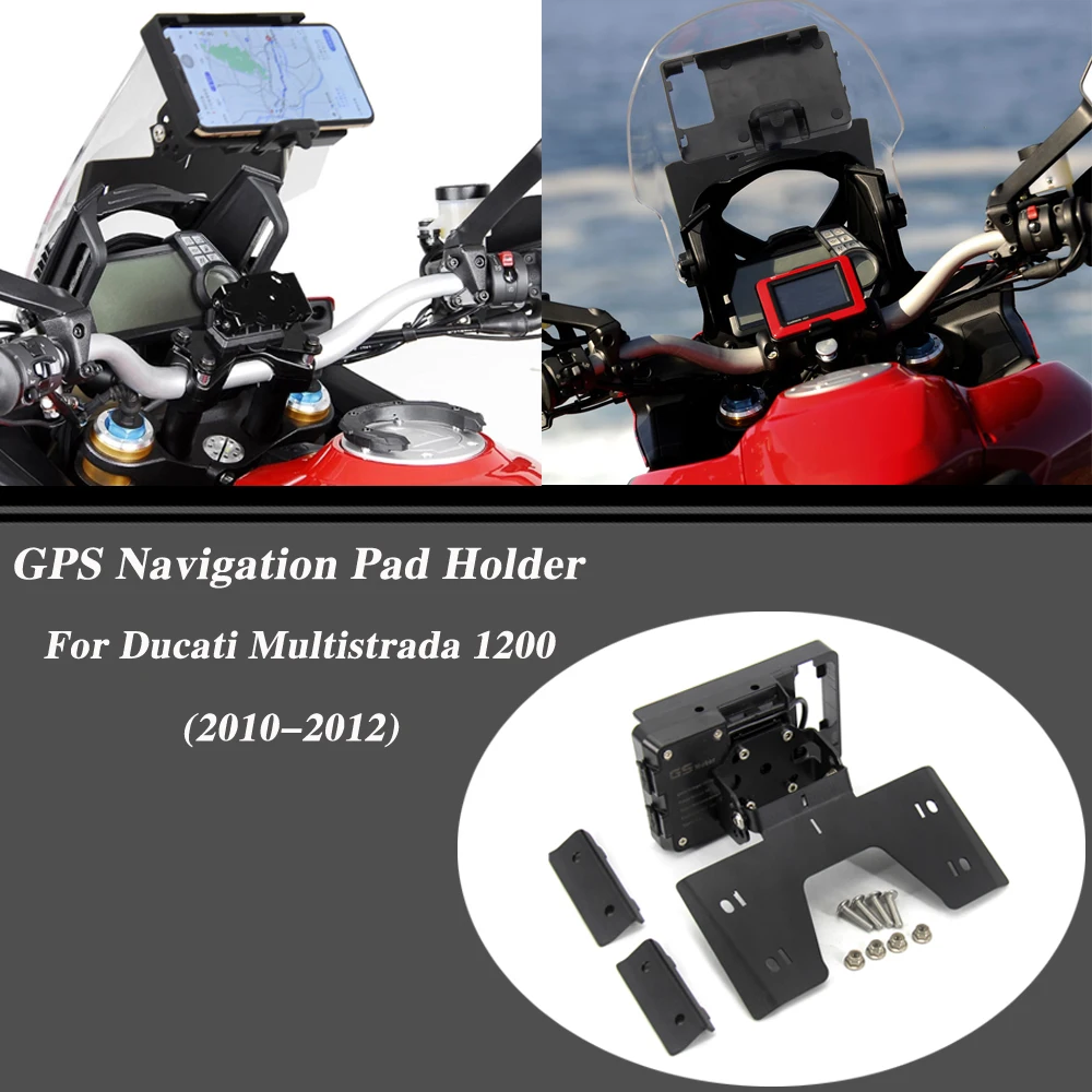 

2010-2012 For DUCATI MULTISTRADA 1200 MY Motorcycle GPS SMART PHONE Navigation Plate Bracket Adapt Holder Kit