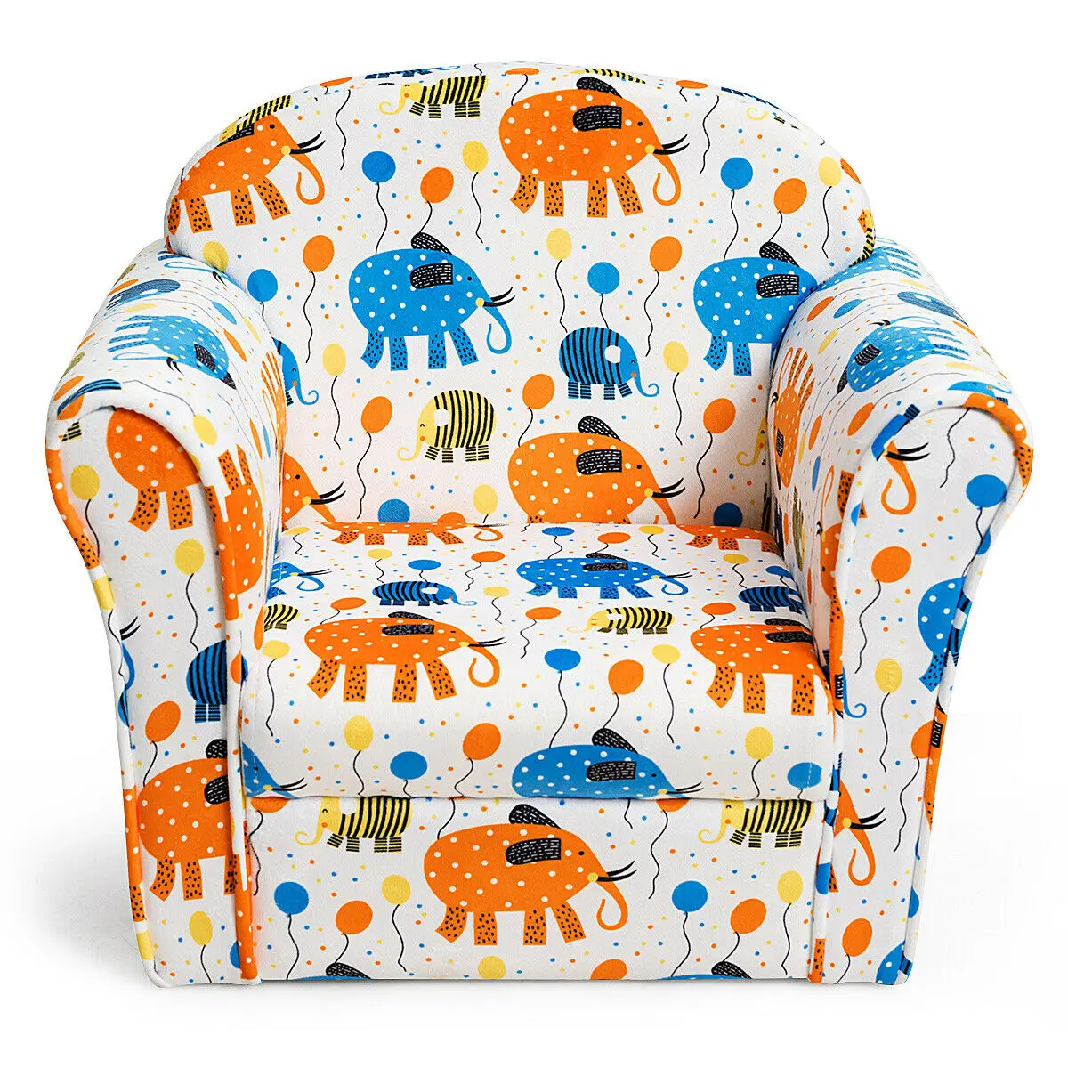 Canapé éléphant avec accoudoirs pour enfants, chaise rembourrée, meubles pour tout-petits, HW65437