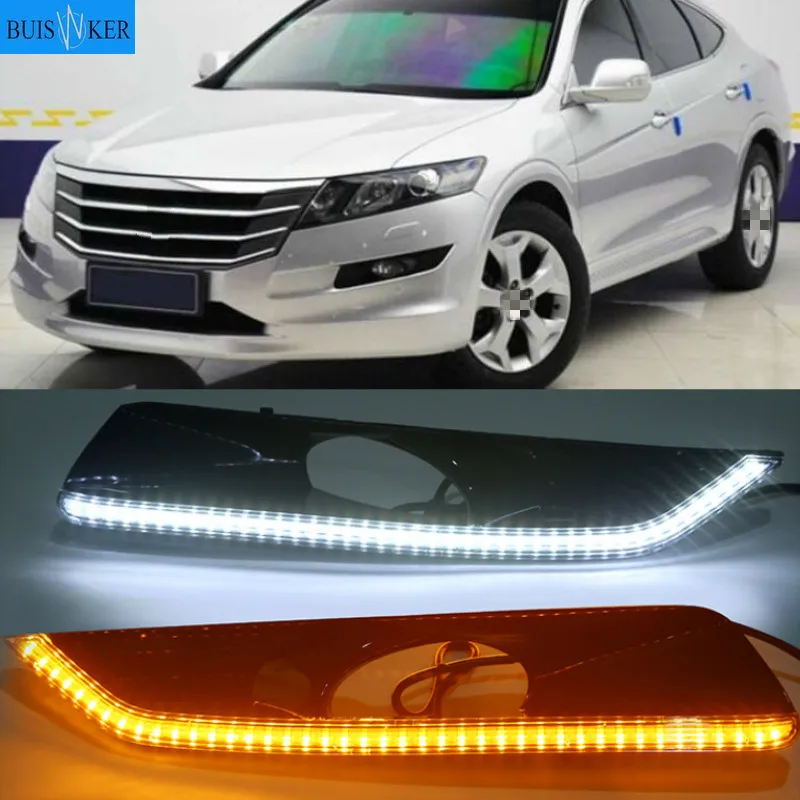 

1 set LED DRL Daytime Running Lights 12V ABS Fog Lamps Cover Headlight Accessories For Honda Crosstour 2011 2012 2013