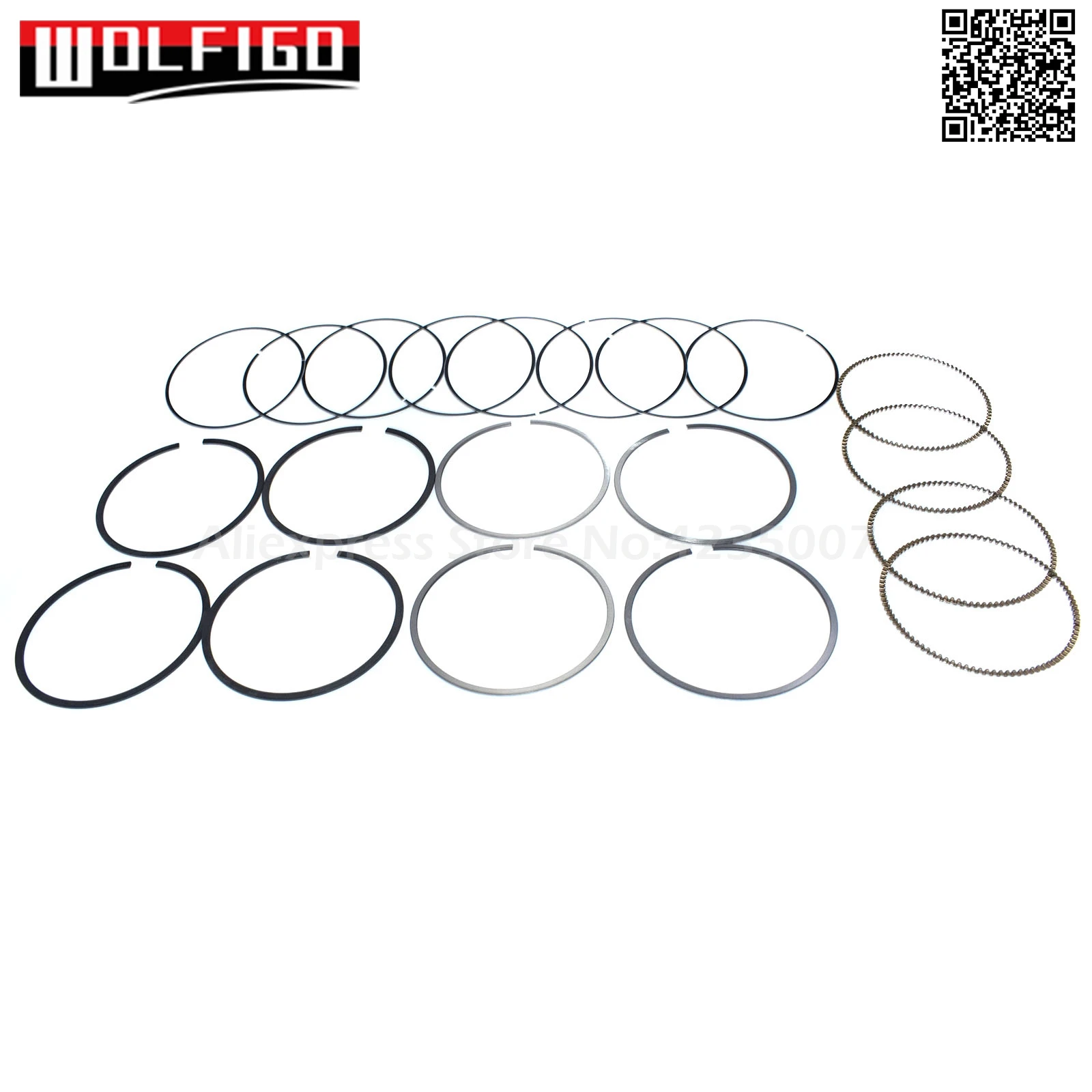 WOLFIGO New Piston Rings 82.5mm STD For VW Jetta GTI Tiguan AUDI A3 TT SKODA 06H198151J,06J 198 151 B / C / E / F / P,06H198151C