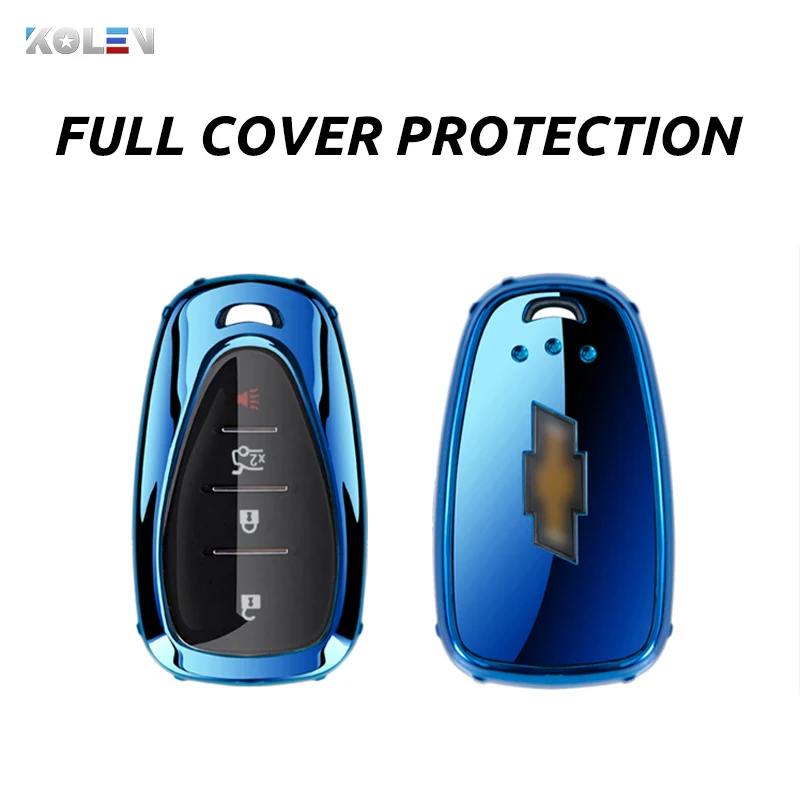 Soft TPU Car Key Case Cover For Chevrolet Cruze Spark Camaro Volt Bolt Trax Malibu Remote Key Holder Shell Styling Accessories