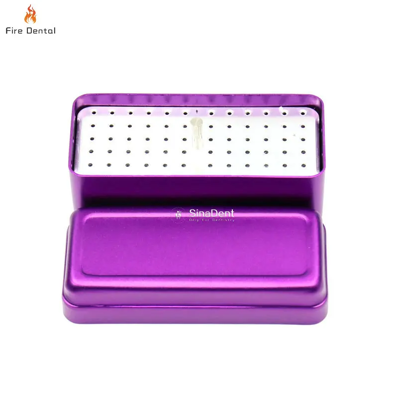 1Pcs Dental 72 Holes Disinfection Endo Box 4 Colors Dental Diamond Burs Holder Autoclave Sterilizer Case Burs For Endo Burs