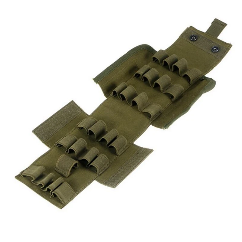 Tactical 12 Gauge Shooting Gun Ammo Shell Pouch 25 Round Bullet Holder Rifle Cartridge Pouch Molle Waist Bag Hunting Accessories