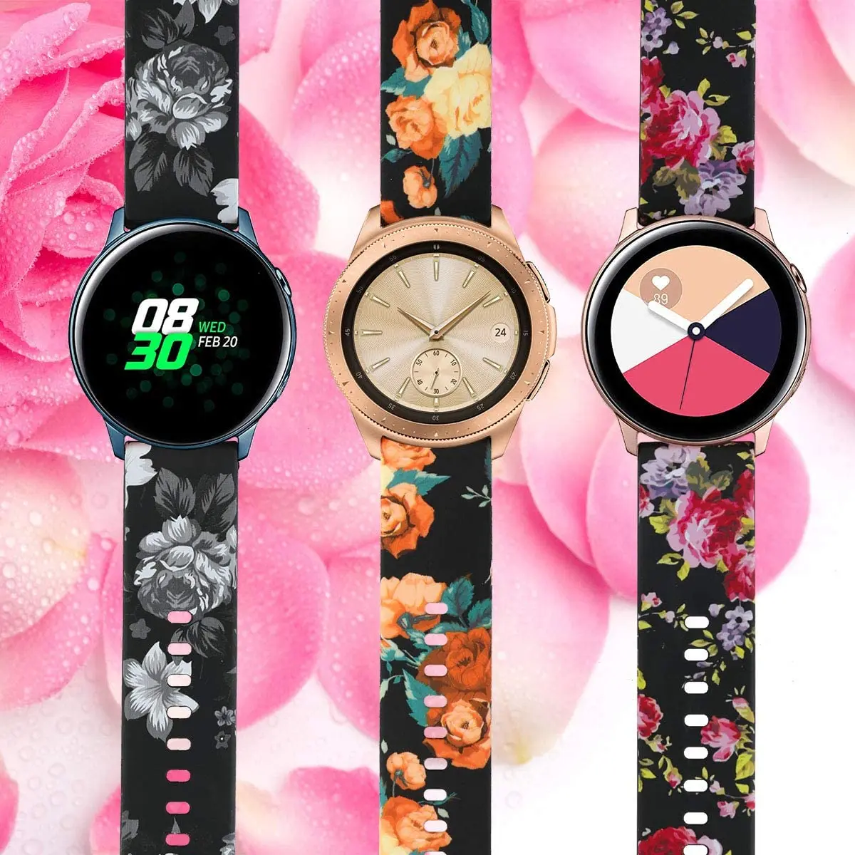 Women Printed Band for Samsung Galaxy watch 6/5/4/6 classic Silicone Sport 22/20mm Bracelet Huawei/amazfit GTR-GTS-4-3-2e strap