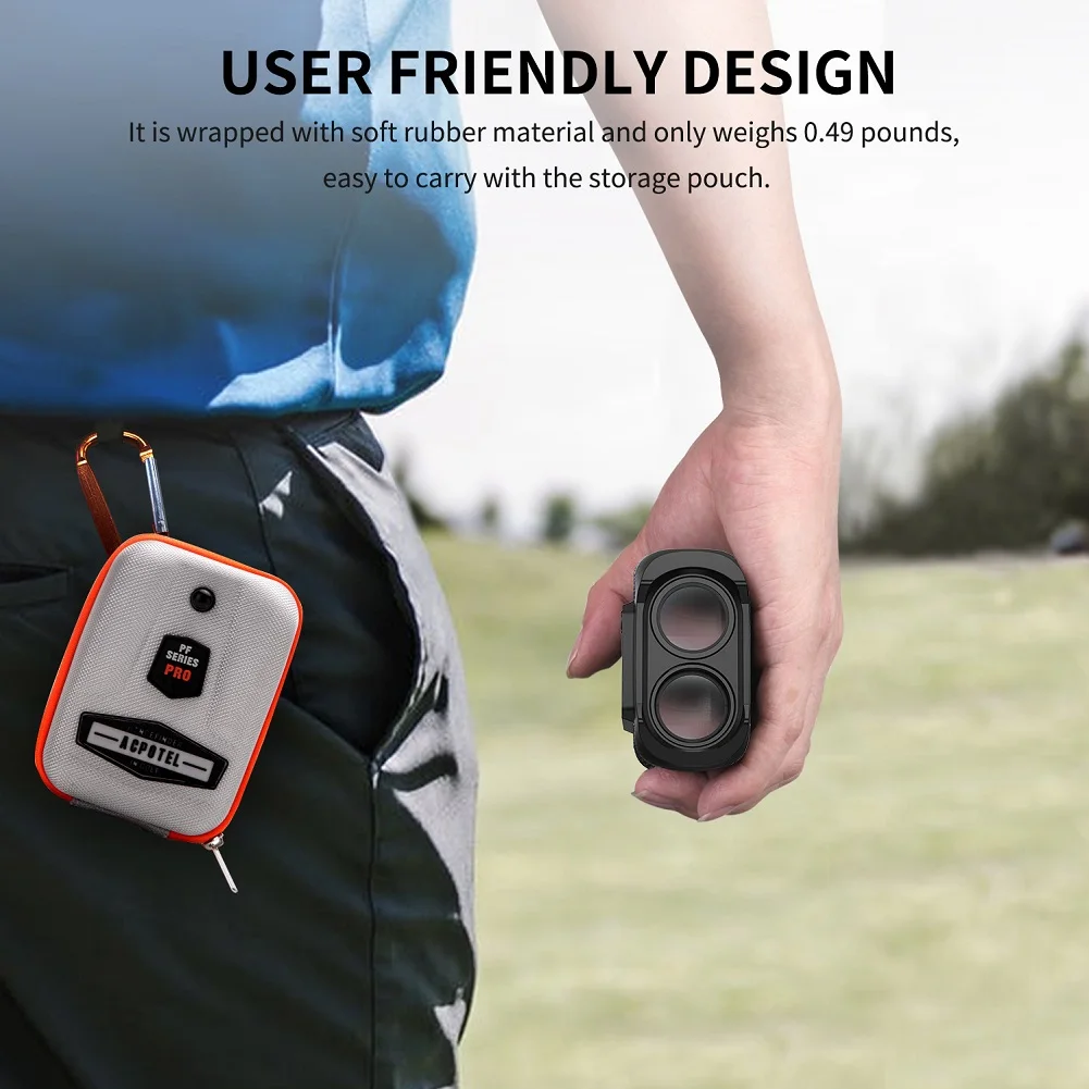 Imagem -05 - Mileseey-dual Display Golf Rangefinder com Estojo Protetor Mini Telescópio Medidor de Medida para Esporte Caça Pf3s Pf260