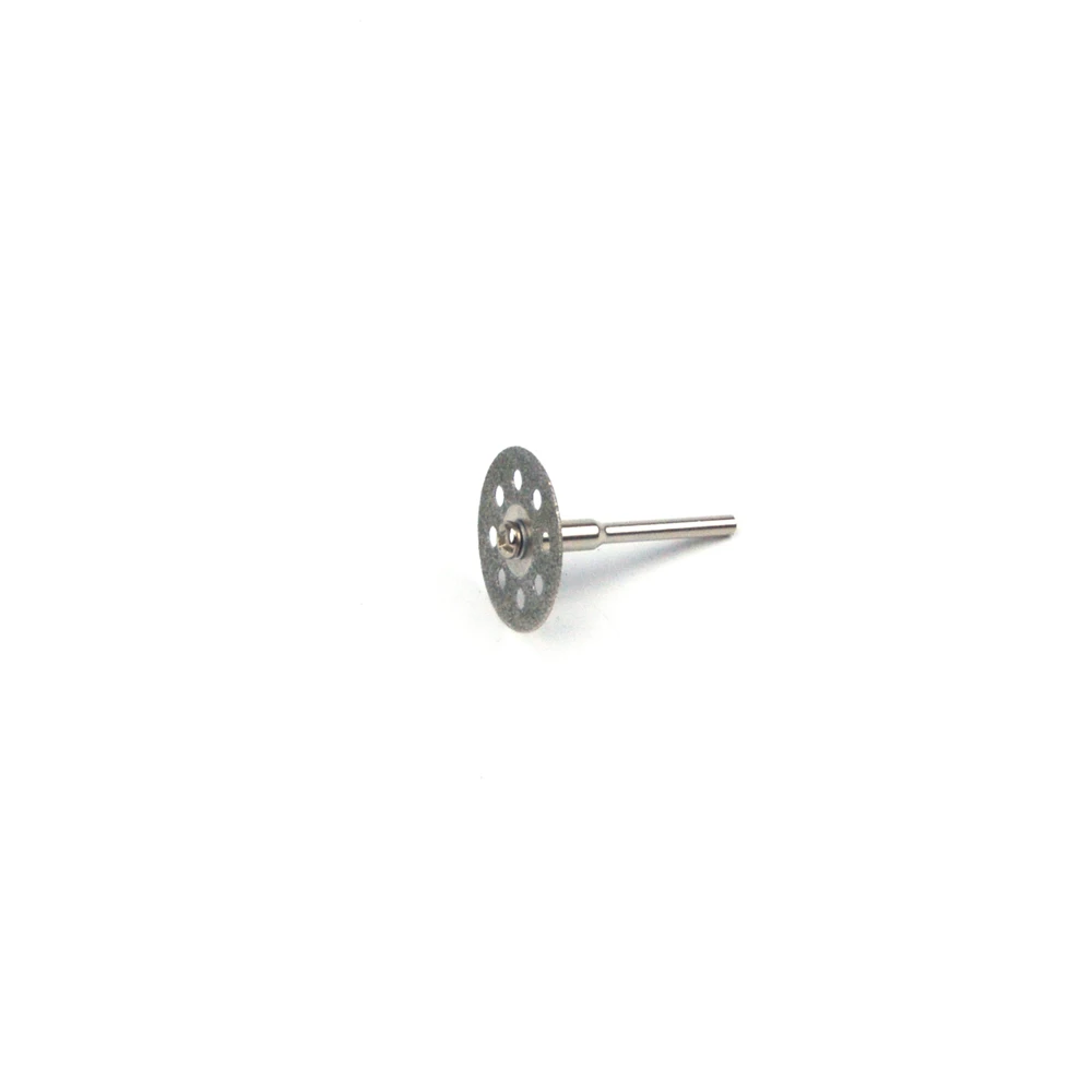 Diamante Lame Set 10pcs 22/25mm 8-Fori Circolare Seghe Lama Disco con 2pcs 3mm Asta Ruota di Taglio Diamante per L'attrezzo Rotativo dremel