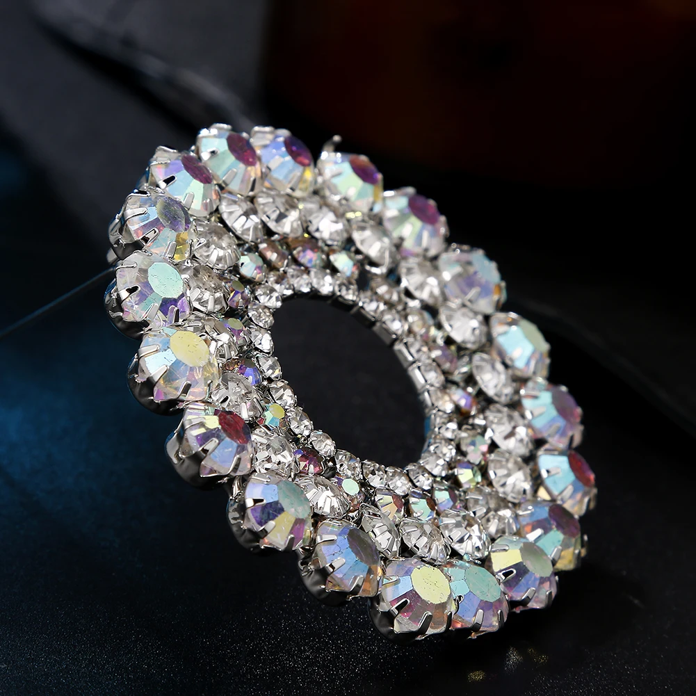 CORUIXI Garland Brooch Austrian Colored Crystal Round Jewelry Factory Wholesale Prom Party Wedding Accessories HP086