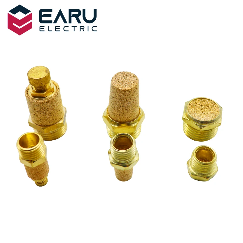 

Pneumatic Exhaust Muffler Silencer fitting 1/8 1/4 3/8 1/2 BSP Male Thread For Air Noise Brass Adjustable Long Short BSL M5