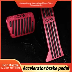Aluminum Alloy Accelerator Brake Rest Pedal For Mazda CX-5 CX 5 KF 2017-2021 Car Foot Protect Pads Covers Accessories
