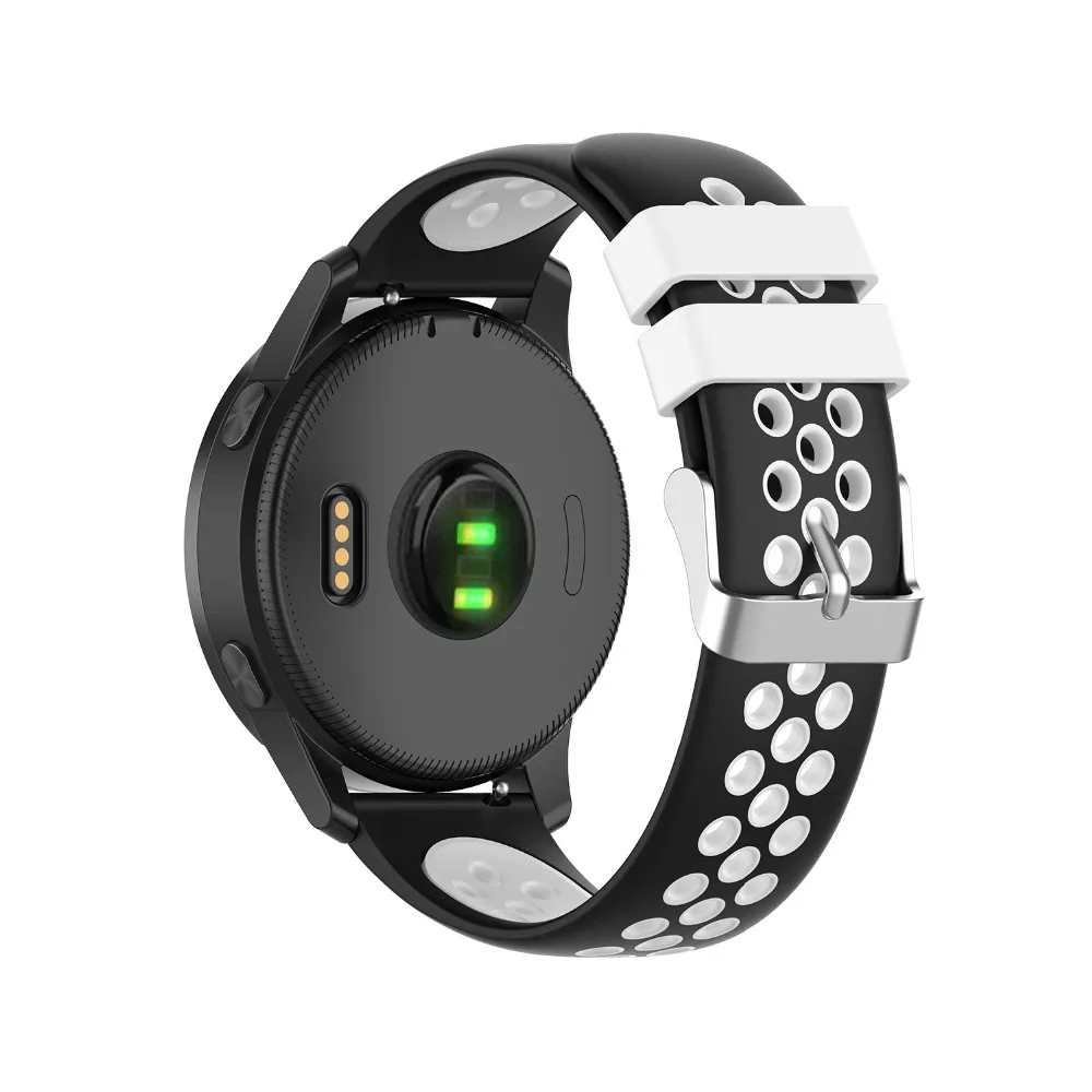 Garmin Vivoactive 4 4s 용 실리콘 스트랩, 삼성 갤럭시 시계 46mm 밴드 교체용 시계 밴드, 손목 스트랩