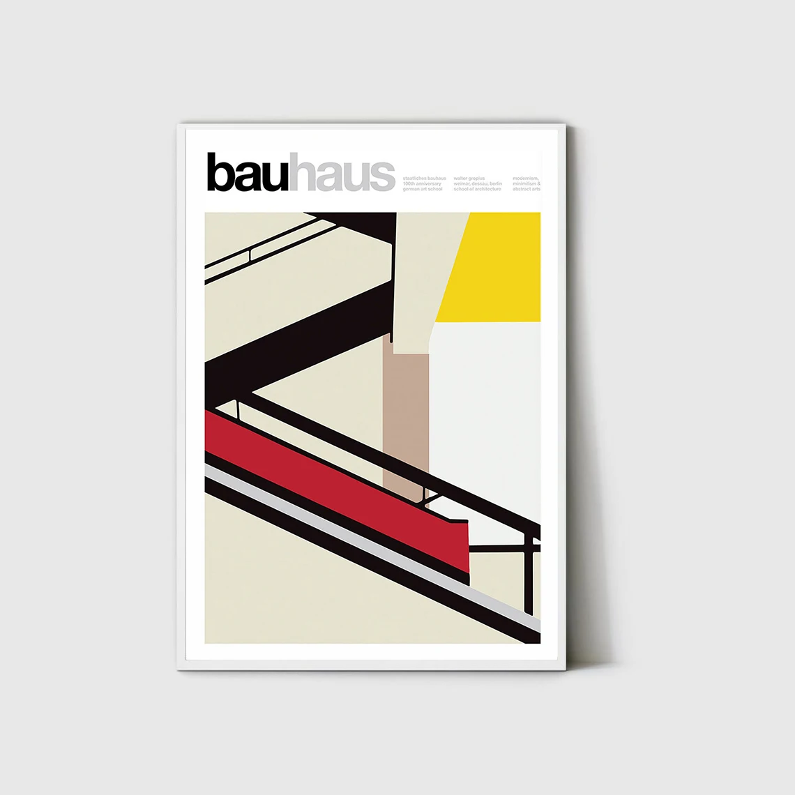 Bauhaus Staircase poster, Weimar Bauhaus Exhibition print, Herbert Bayer poster, Bauhaus Print, Walter gropius,