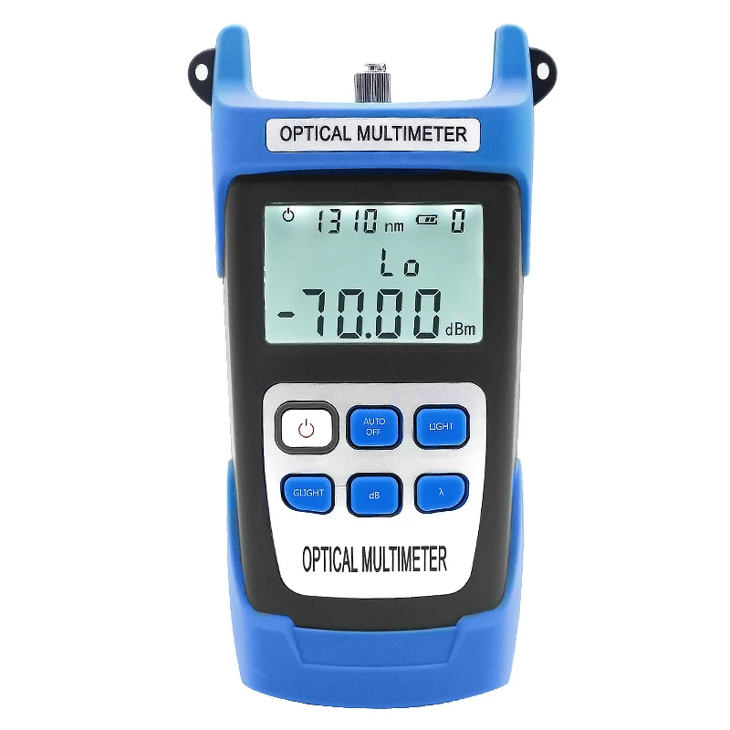 High precision optical power meter -70dBm~+3dBm fiber tester light decay light multimeter send SC / FC connector 7 wavelength