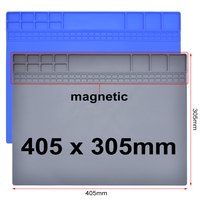 405x305mm Magnetic Heat Insulation Silicone Pad Desk Mat Maintenance Platform for BGA Soldering Pad Repair Mat