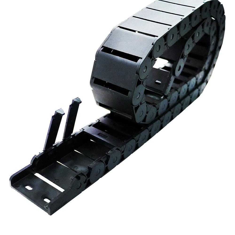 R28 15x15 15x20 15x30 15x40 Cable Chains Bridge Type Semi-enclosed Plastic Towline  L 1m for CNC router