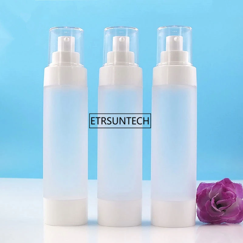 100pcs 100ml Frosted Airless Pump Vacuum Container Plastic Cosmetic Emulsion Bottle Refillable Bottles F3618