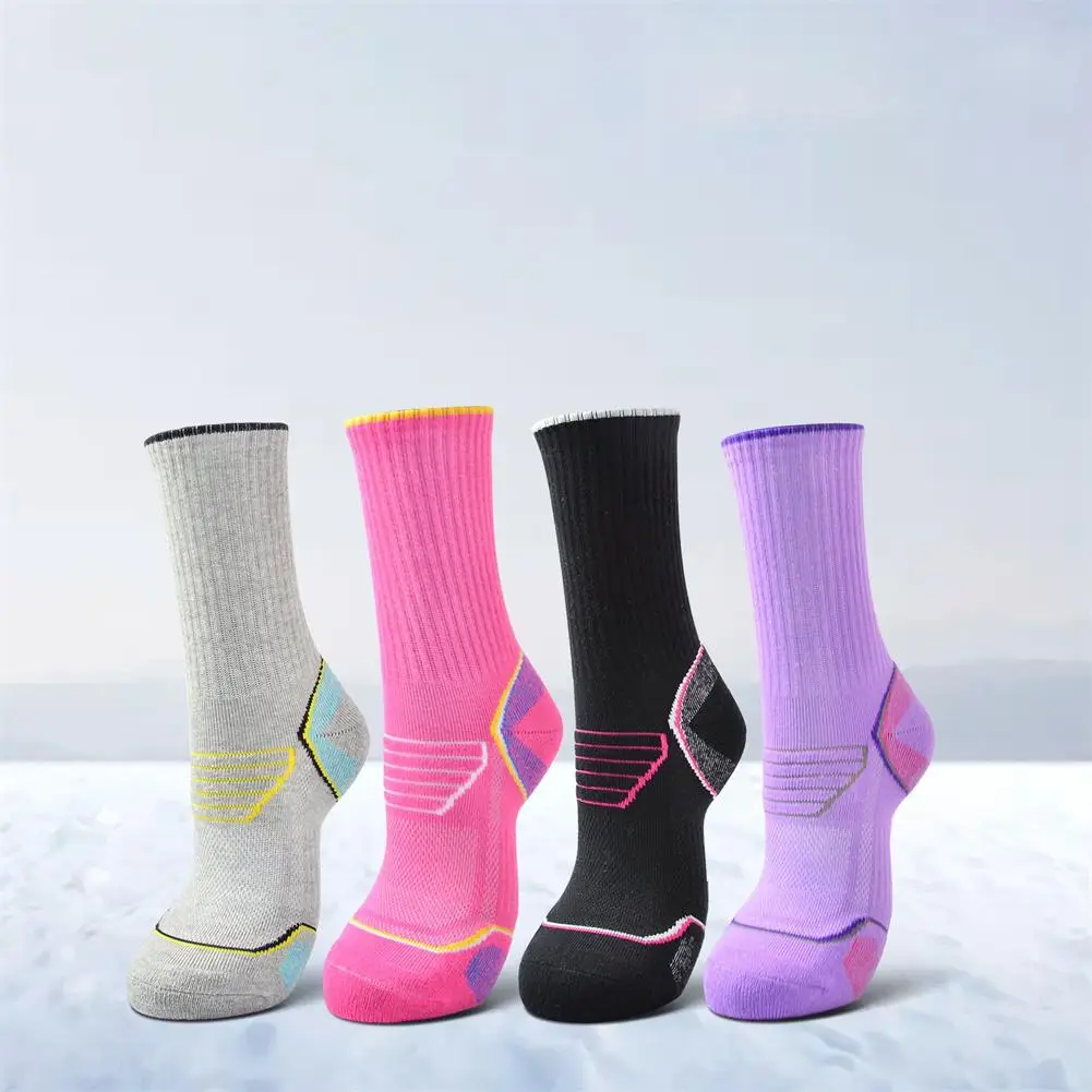 

1 Pair Of Cotton Outdoor Hiking Socks Thickened Winter Sports Socks Climbing Skiing Anti-slip