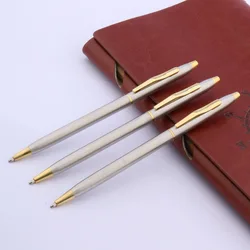 3 Pc High Quality Office Student Pen Stainless Gold Accessories Metal Ballpoint pen