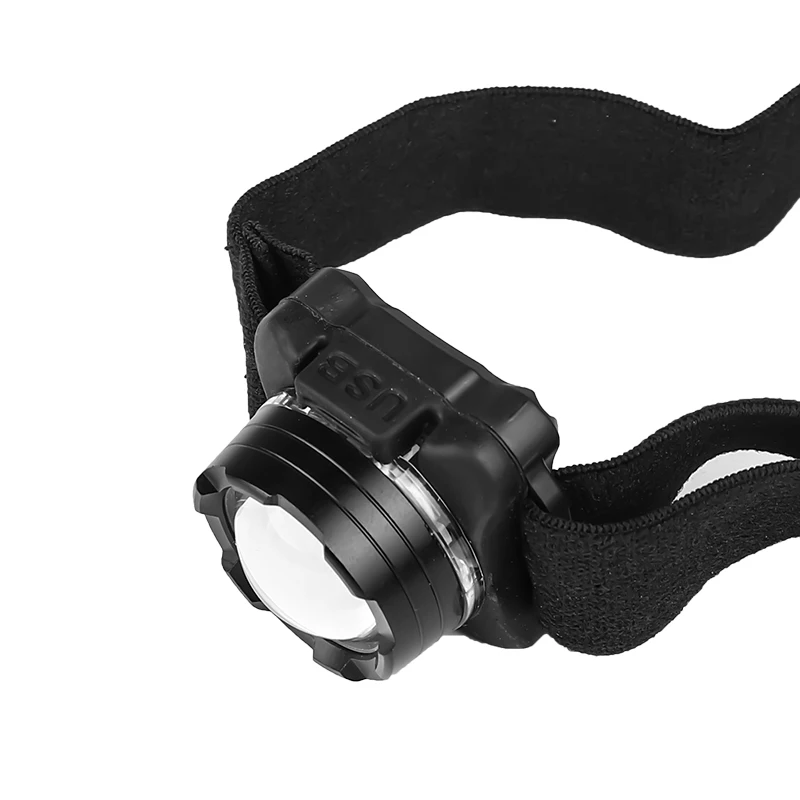 Powerful LED Headlamp USB Rechargeable Headlight COB Head Light with Built-in Battery Waterproof Head Lamp White Red Lighting