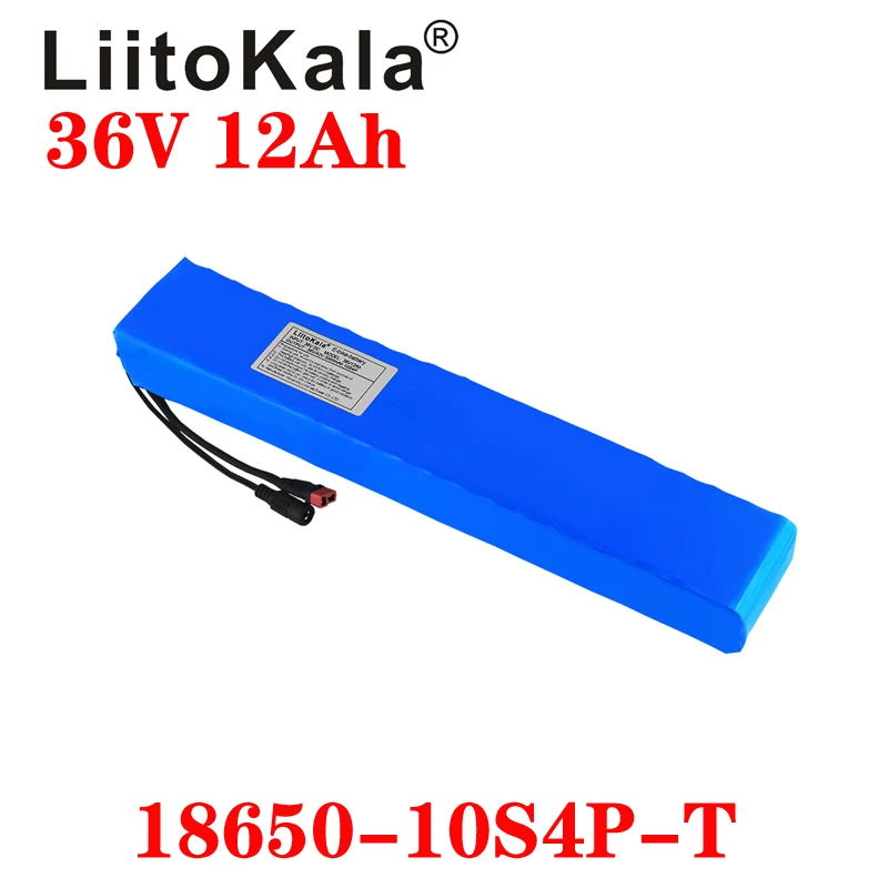 LiitoKala 36V 12Ah 500W High power&capacity 42V 18650 lithium battery pack ebike electric car bicycle motor scooter with BMS