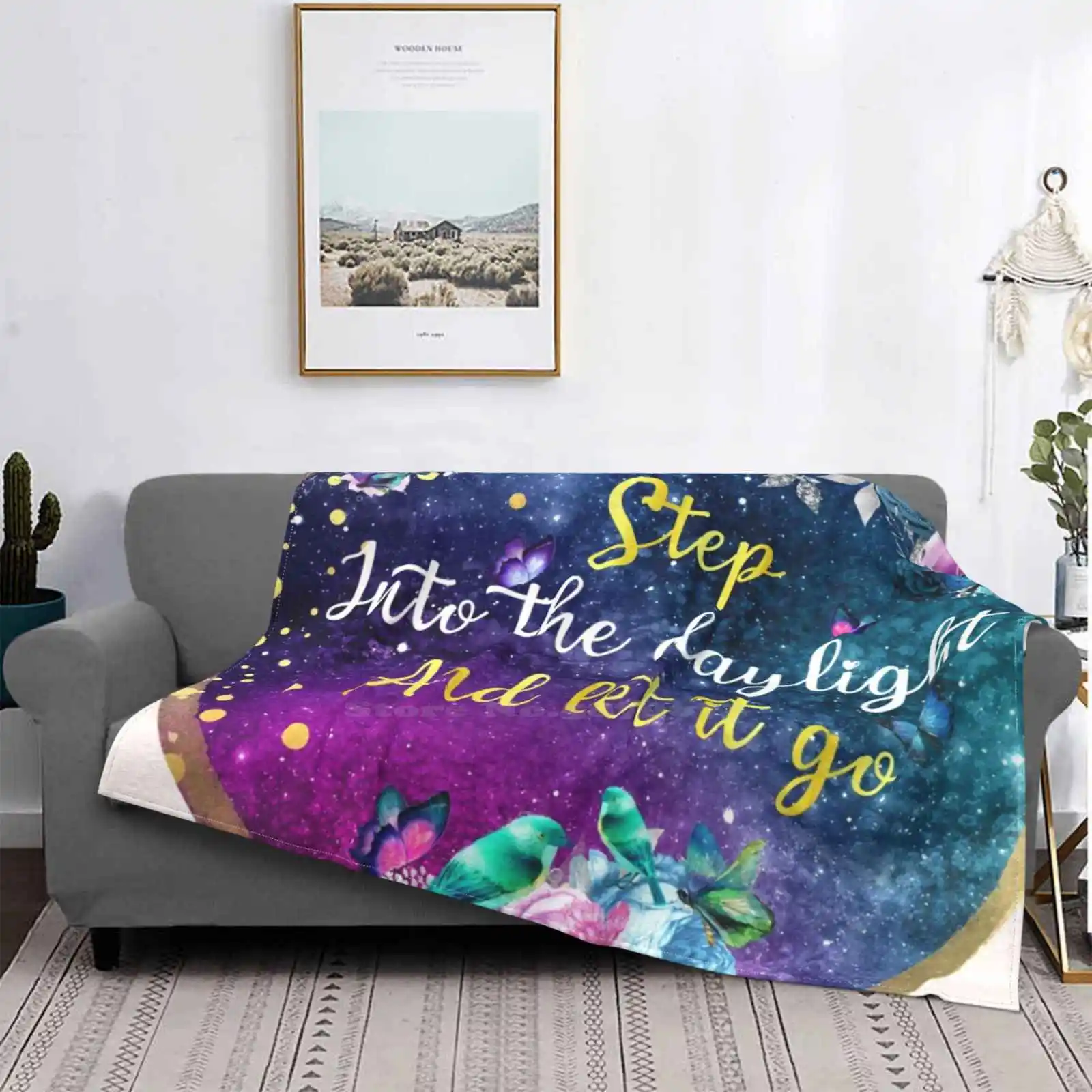 Shaggy Throw Soft Blanket Sofa / Bed / Travel Love Gifts Ts7 Quote Reputation