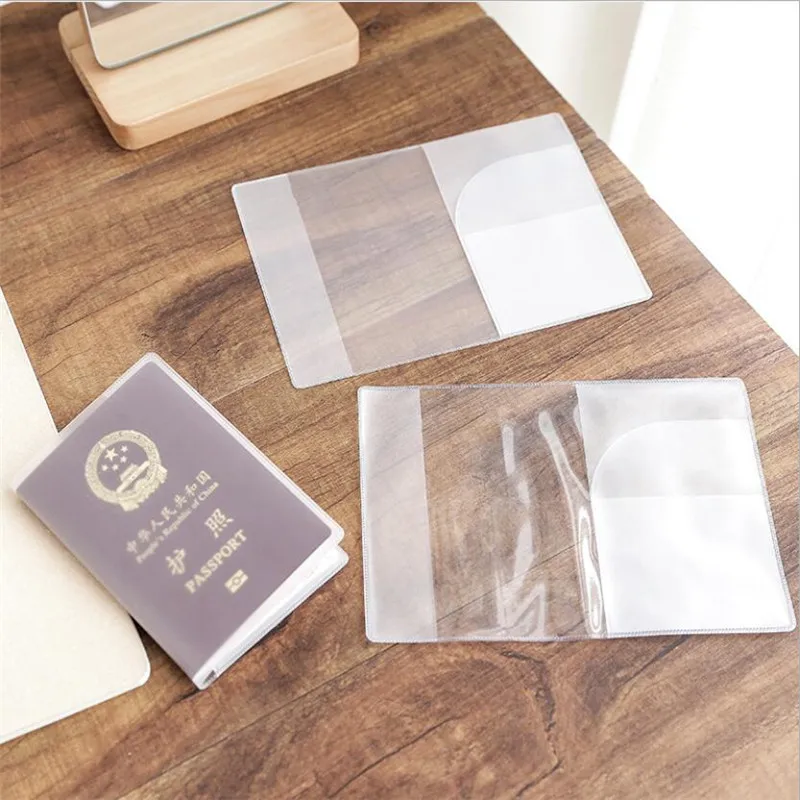 Travel Waterproof Dirt Passport Holder Cover Wallet Transparent PVC ID Card Holders Business Credit Card Holder Case Pouch