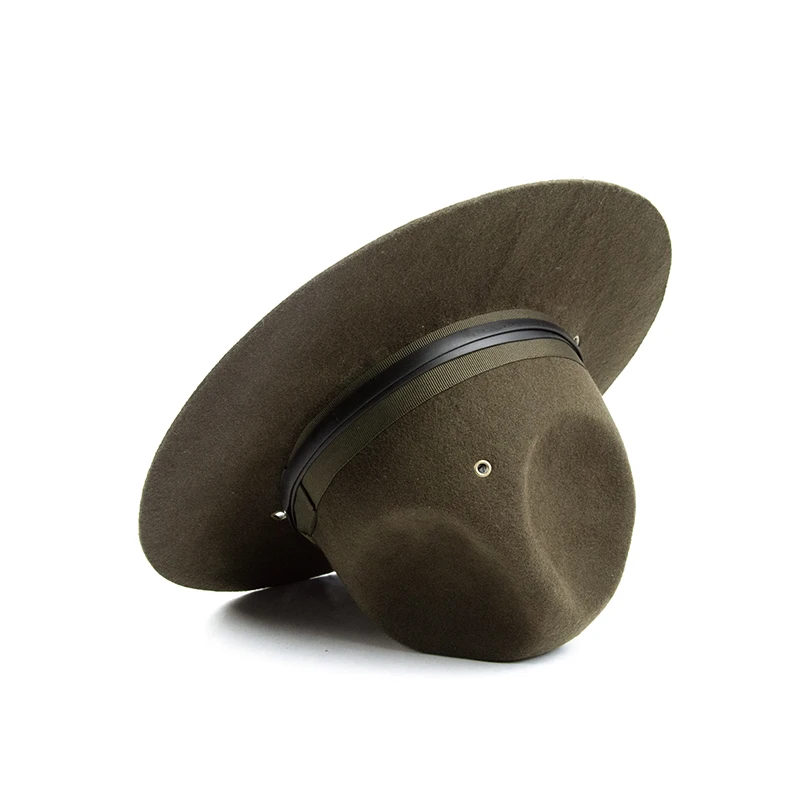 Chapeaux Fedora en laine pour adultes, taille réglable, armée verte, corps des Marines jeunesse, chapeaux d\'église pour hommes et femmes, mode, X047