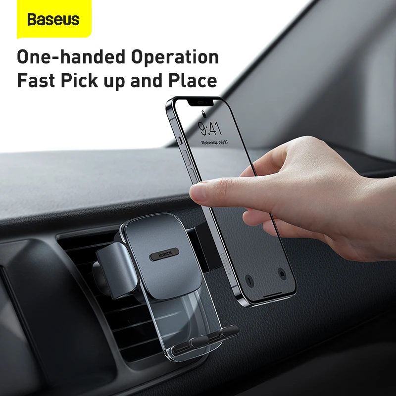 Baseus Car Phone Holder Car Air Vent Outlet Mount Clamp For 4.6-6.7 inch Mobile Phone Support Car Accessories For iPhone Samsung