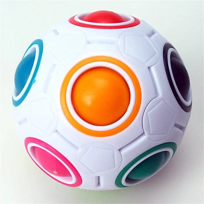 

New Hot Strange-shape Magic Cube Toy Desk Toy Anti Stress Rainbow Ball Football Puzzles Stress Reliever