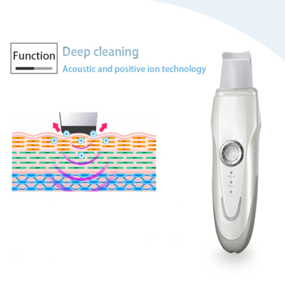 Skin Scrubber Ultrasonic Deep Face Clean Machine EMS Beauty Device Exfoliating Remove Blackhead Skin Care Scrubber Lift Machine