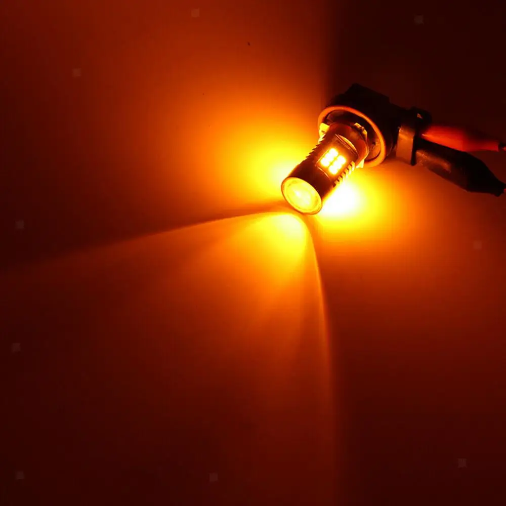 2x CANBUS Amber (yellow-orange) PSY24W (PG20-4) LED Bulbs No Error For AUDI A3 8P Sportback LED DRL Daytime Running lights
