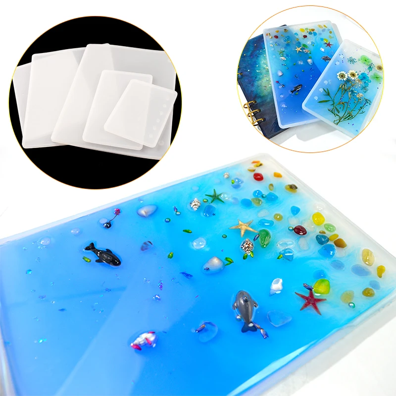 DM079 A5 A6 A7 B5 Notebook Cover Silicone Mold For DIY Crystal Epoxy Resin Craft Creative Gift Resina Casting Moulds Handmade