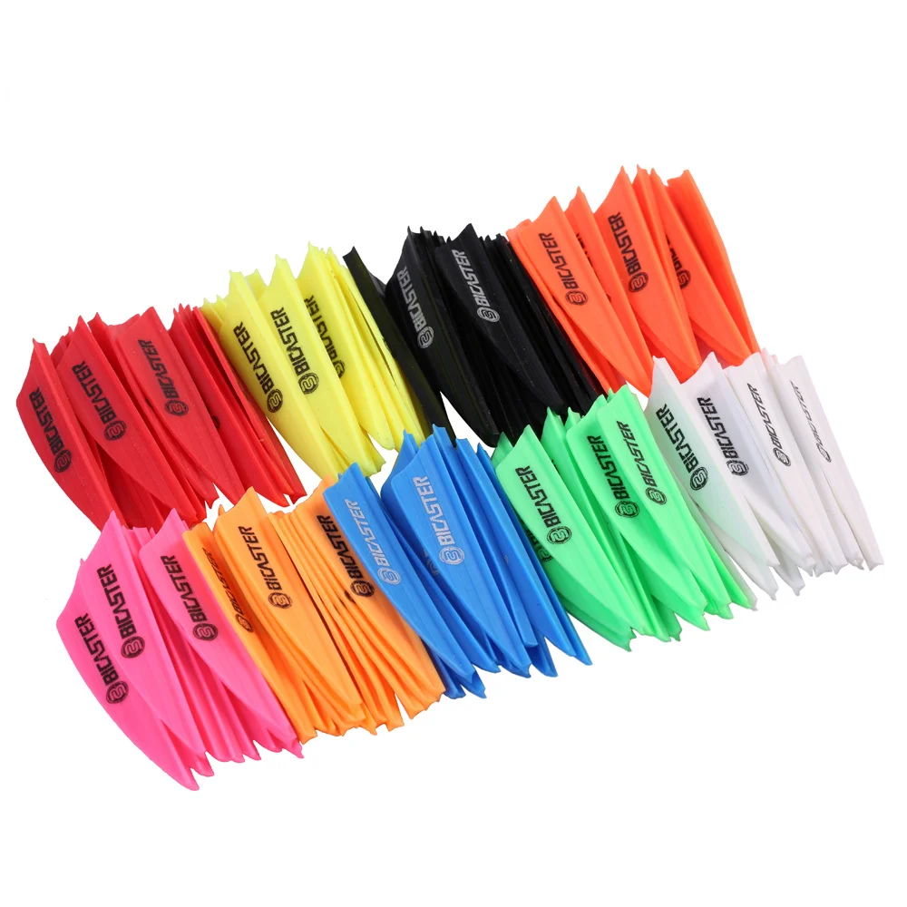 50pcs 1.75inch TPU Arrow Feather Plastic Arrow Feather Arrow Vans Flectchings  for Carbon Arrow Shaft DIY Archery Shooting