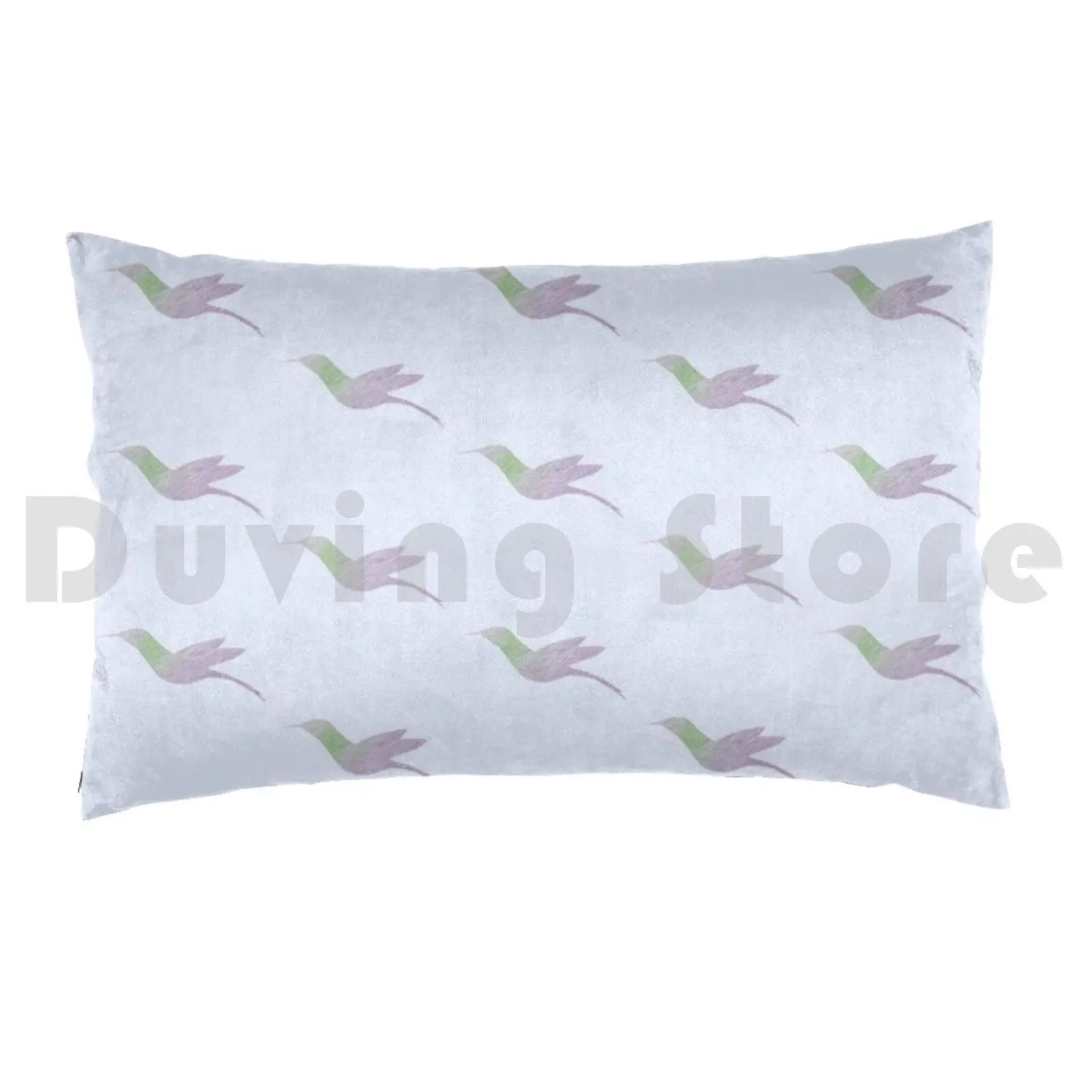 Pretty Pastel Hummingbird Sketch Pillow Case Printed 50x75 Hummingbird Hummingbird Sketch Hummingbird Drawing