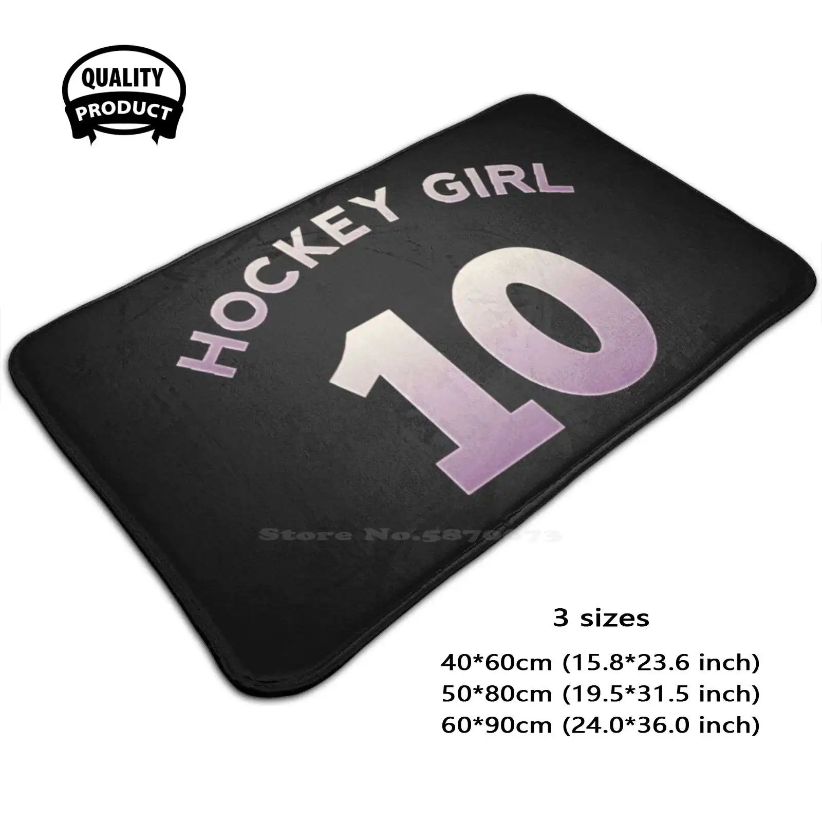 Cute Hockey Girl Funny Vintage Soft Cushion Home Carpet Door Mat Car Rug Hockey Team Hockey Player Hockey Goalie Hockey Puck