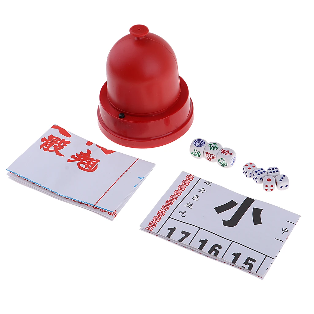 Sic Bo + Fish--Prawn Classic Gambling Game Set W/Dice Cup Party Game