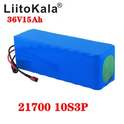 LiitoKala 36V 15Ah battery 21700 5000mah 10S3P battery pack 500W high power battery 42V 15000mAh Ebike electric bicycle BMS