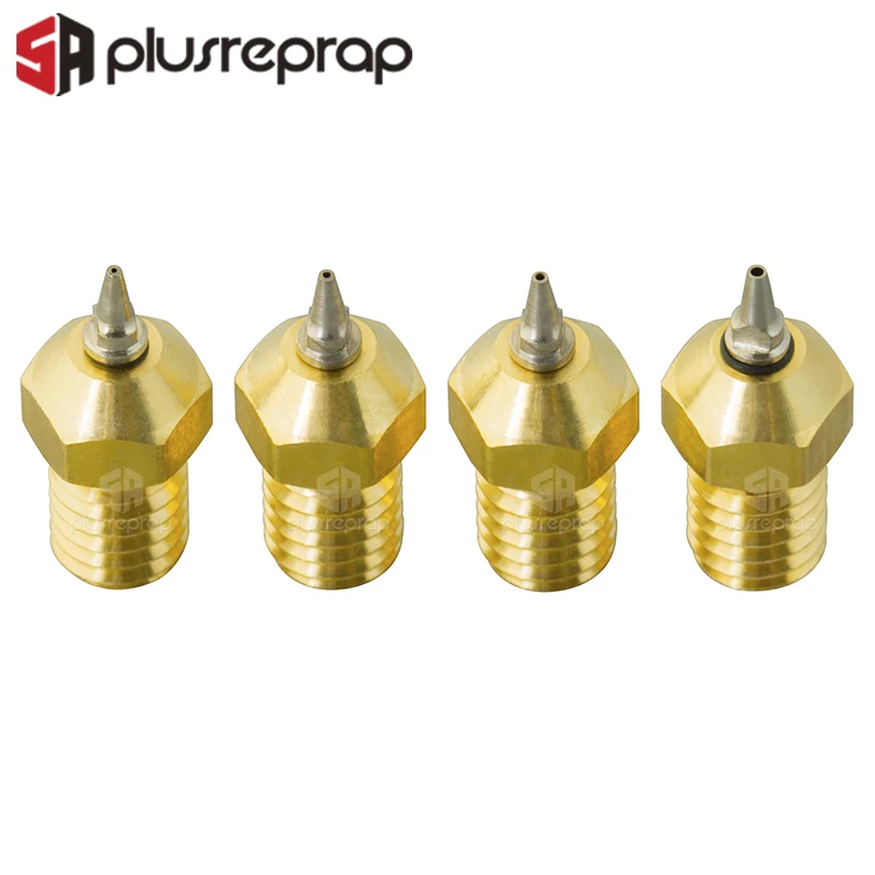 3D Printer Parts M6 V6 Airbrush Nozzle Adapter Set Tip Nozzle 0.2/0.3/0.4/0.5mm Optional for V5 V6 J-head Hotend 1.75mm Filament