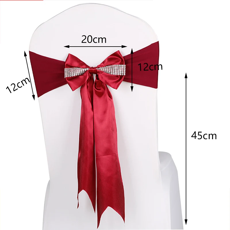 10/20/30PCS Chair Decoration Sashes Bow Knot Chair Backs Bow Tie Chair Cover Ribbons for Wedding Birthday Party Banquet Decor