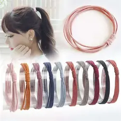 Colore casuale nuova ragazza accessori per capelli da donna anello per capelli elastico alto 4 in 1 corda per capelli