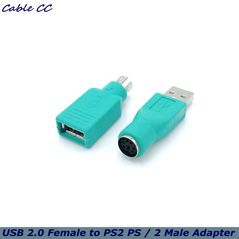 Adattatore da USB 2.0 femmina A PS2 PS / 2 maschio adattatore tastiera Mouse Mouse adattatore USB A tipo femmina A PS / 2 Mini DIN maschio A 6 pin