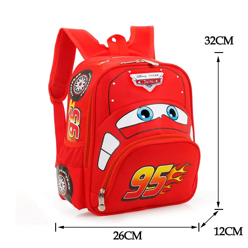 Disney Lightning McQueen Children 3D Backpack Cartoon Breathable Waterproof For 2-8 Years Old Kindergarten Boy Girl School Bag