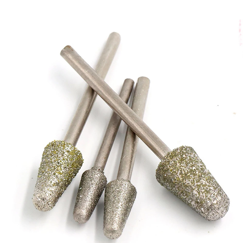 0.8มม.-10มม.เพชร Burr Grinding Bit 2.35/3มม.สำหรับแกะสลักแกะสลักเครื่องมือ